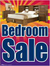 Vinyl Window Sign: Bedroom Sale