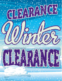 Winter Sale Sign - Clearance  Plastic Window Sign – Inform Promotions