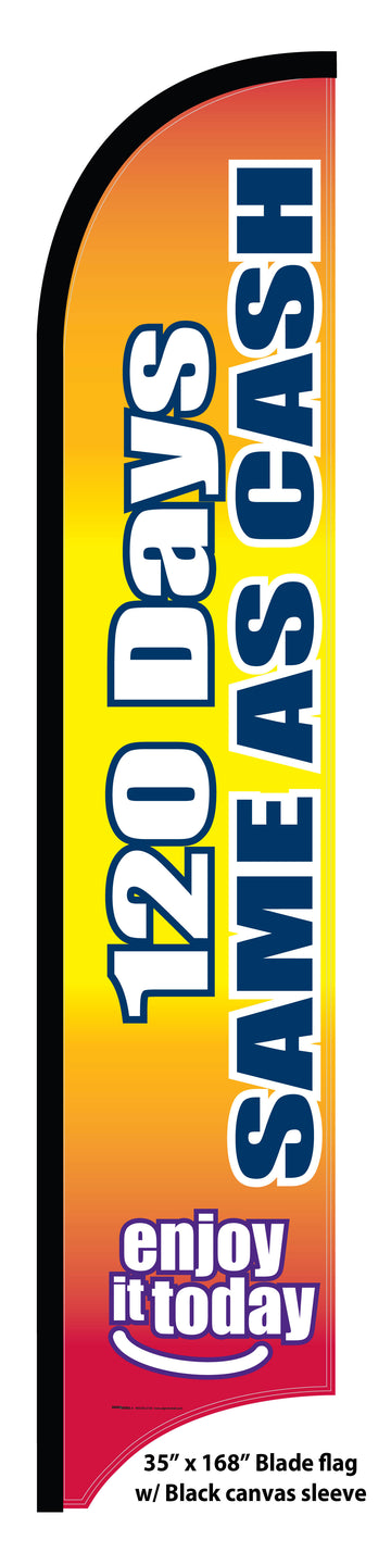 Feather Flag Banner: 120 Days Same As Cash (Flag Only)