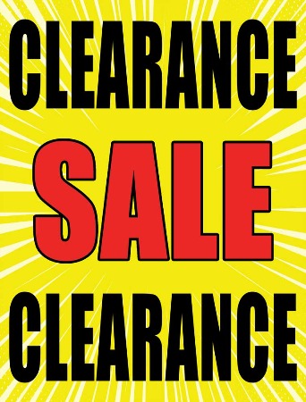 Vinyl Window Sign: Clearance Sale (Yellow)