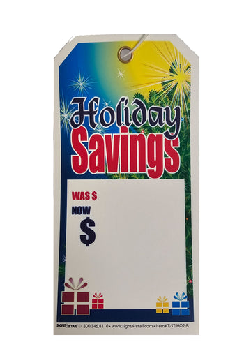 String Tags (Pk of 100):  Holiday Savings 2