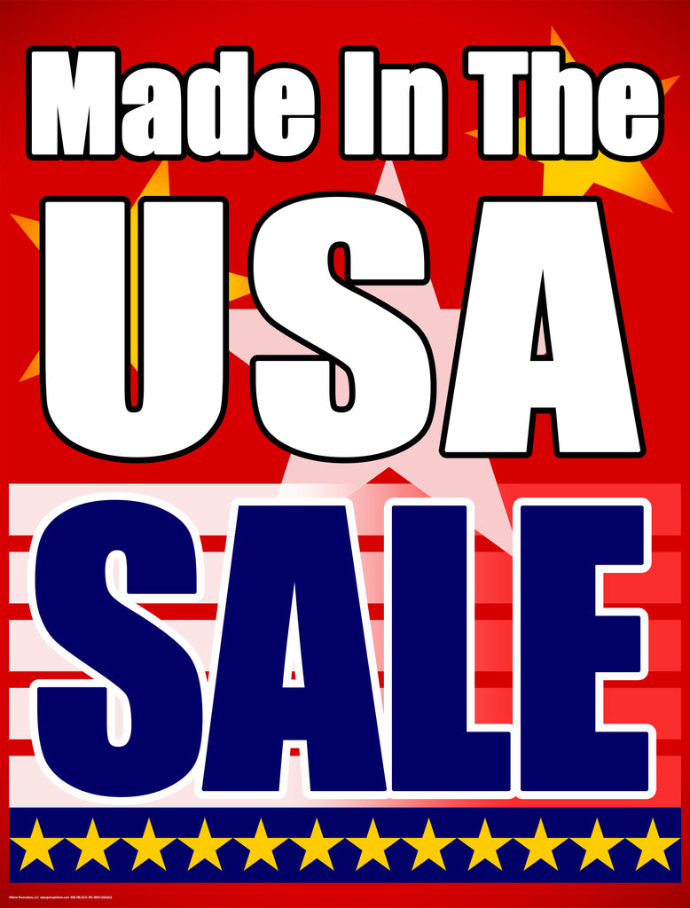 Plastic Window Sign: Made in the USA