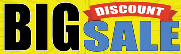 Giant Outdoor Banner: Big Discount Sale (Yellow)