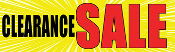 Giant Outdoor Banner: Clearance Sale (Yellow)