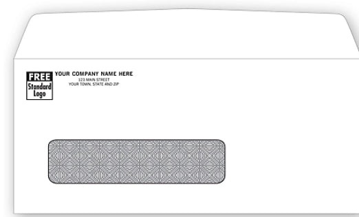 Single Window Business Envelope 8 7/8 x 3 15/16, Gummed Seal