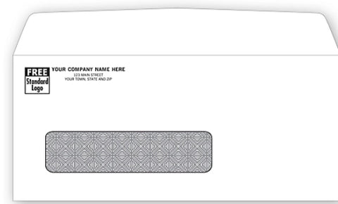Single Window Business Envelope 8 7/8 x 3 15/16, Gummed Seal