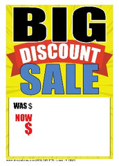 Sale Tags (PK of 100): Big Discount Sale (Yellow)