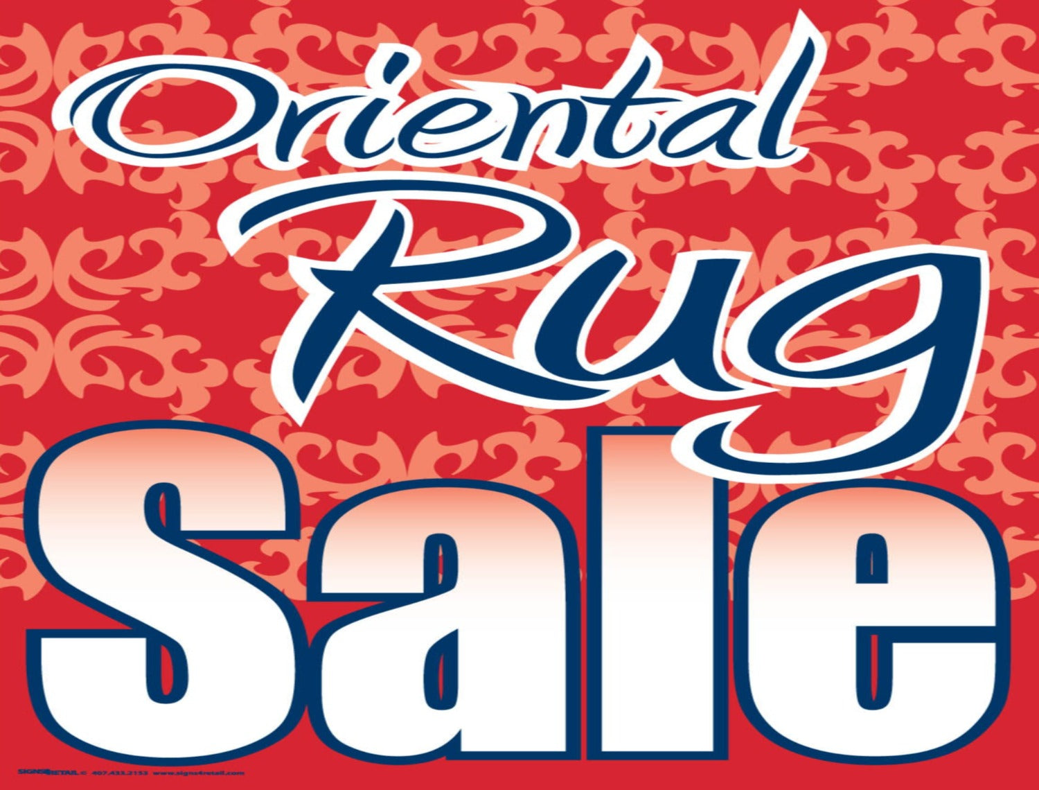 Coroplast Yard Sign: Oriental Rug Sale (No Stakes Included) * MINIMUM ...