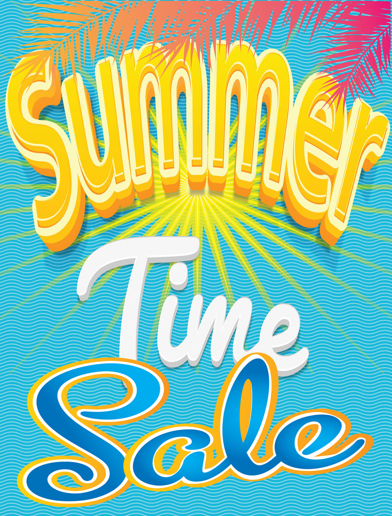 Vinyl Window Sign: Summer Time Sale