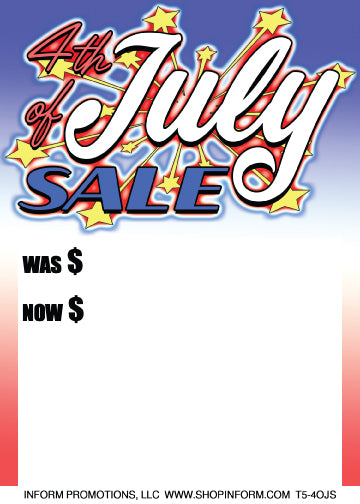Sale Tags (PK of 100): 4th of July Sale 2