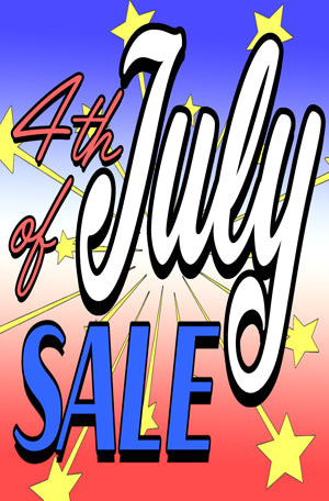 Vinyl Window Sign: 4th of July Sale 2