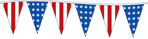 105FT Pennant String: Americana USA Pennants