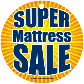 Ceiling Mobiles: Super Mattress Sale (Pack of 6)
