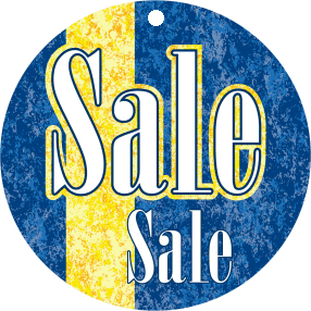 Ceiling Mobiles: Sale Sale (Blue/Yellow)(Pack of 6)