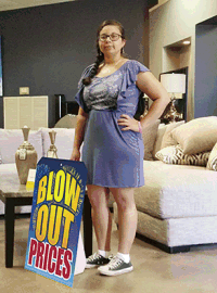 Giant Floor Tag: Blow Out Prices