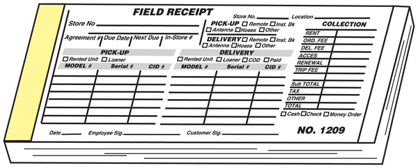 Field Receipts FR4B