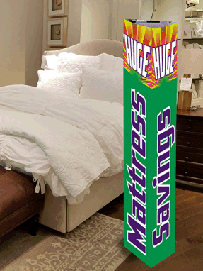 Tower Sign: Huge Mattress Savings (Pk of 3)