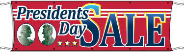 Giant Outdoor Banner: Presidents Day Sale