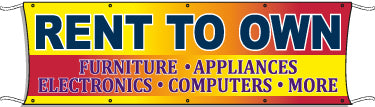 Giant Outdoor Banner: RTO Furniture Appliances Electronics Computers More