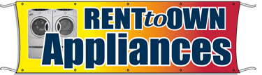 Giant Outdoor Banner: Rent To Own Appliances