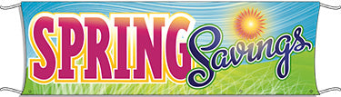 Giant Outdoor Banner: Spring Savings