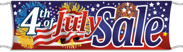Giant Outdoor Banner: 4th Of July Sale