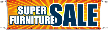 Giant Outdoor Banner: Super Furniture Sale