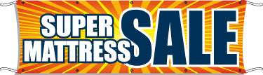 Giant Outdoor Banner: Super Mattress Sale