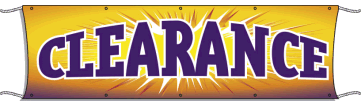 Giant Outdoor Banner: Clearance