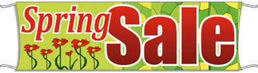 Giant Outdoor Banner: Spring Sale (Flowers)