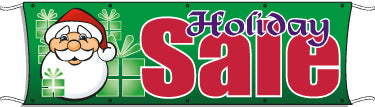 Giant Outdoor Banner: Holiday Sale (Santa)