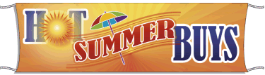 Giant Outdoor Banner: Hot Summer Buys