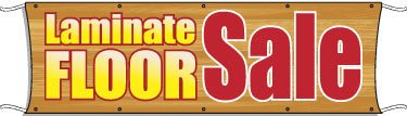 Giant Outdoor Banner: Laminate Floor Sale