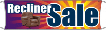 Giant Outdoor Banner: Recliner Sale