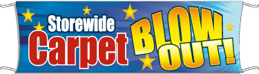 Giant Outdoor Banner: Storewide Carpet Blow Out