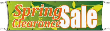 Giant Outdoor Banner: Spring Clearance Sale