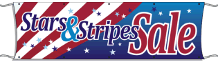 Giant Outdoor Banner: Stars & Stripes Sale