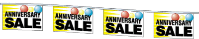 60FT Anniversary Sale Mini-Banner Pennant String