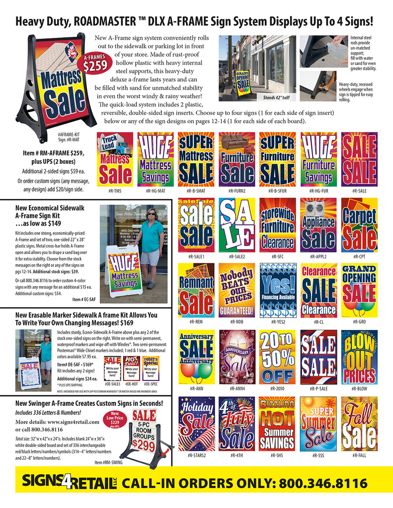 A-Frame Signs- SUPER Furniture SALE (BURST)