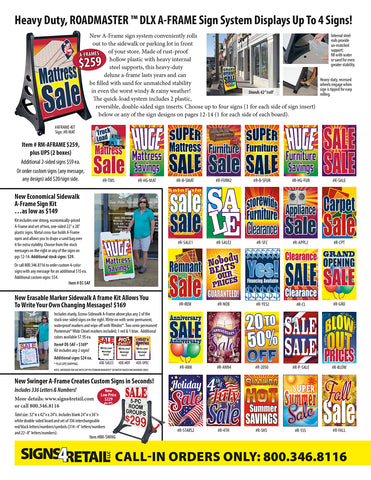 A-Frame Signs- SUPER Furniture SALE (BURST)