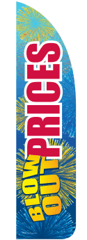 Sidewalk Feather Flag Banner: Blow Out Prices (FLAG ONLY)