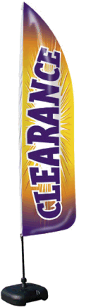 Sidewalk Feather Flag Banner: Clearance (FLAG ONLY)