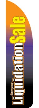Sidewalk Feather Flag Banner: Emergency Liquidation Sale (FLAG ONLY)