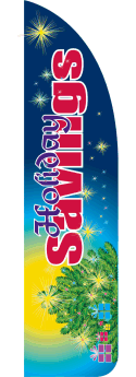 Sidewalk Feather Flag Banner: Holiday Savings (FLAG ONLY)