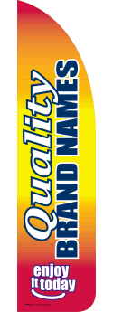 Sidewalk Feather Flag Banner: Quality Brand Names (FLAG ONLY)