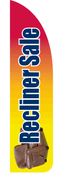 Sidewalk Feather Flag Banner: Recliner Sale (FLAG ONLY)