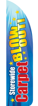 Sidewalk Feather Flag Banner: Storewide Carpet Blowout (FLAG ONLY)