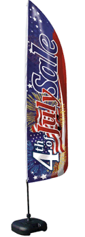 Sidewalk Feather Flag Banner: 4TH Of July Sale (Flag Only)