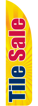 Sidewalk Feather Flag Banner: Tile Sale (Burst)(FLAG ONLY)