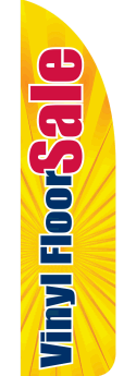 Sidewalk Feather Flag Banner: Vinyl Floor Sale (Burst)(FLAG ONLY)